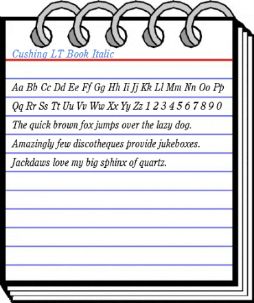 Cushing LT Book Italic Font