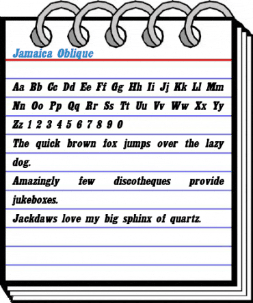 Jamaica Oblique Font