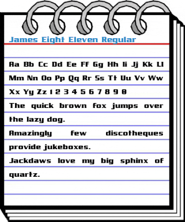 James Eight Eleven Regular Font