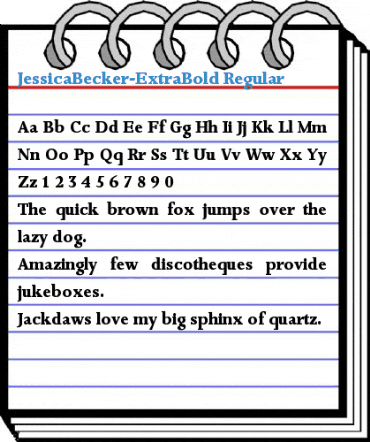 JessicaBecker-ExtraBold Regular Font
