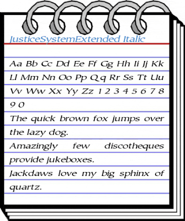 JusticeSystemExtended Font