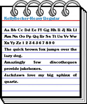 KellyBecker-Heavy Font