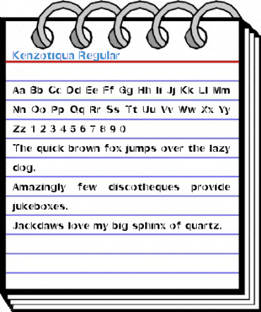 Kenzotiqua Regular Font