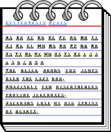 LetterTrain Plain Font