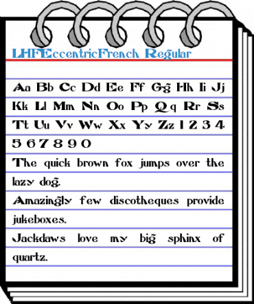 LHFEccentricFrench Regular Font