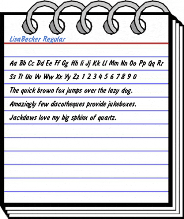 LisaBecker Regular Font