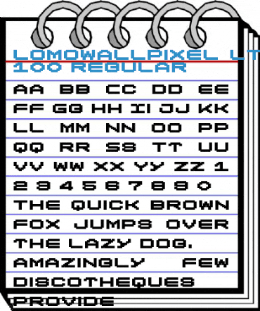 LomoWallPixel LT Std 100 Regular Font