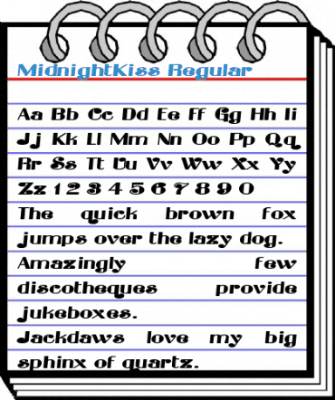 MidnightKiss Regular Font