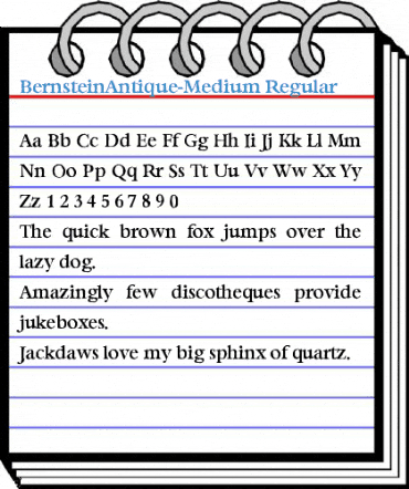 BernsteinAntique-Medium Regular Font