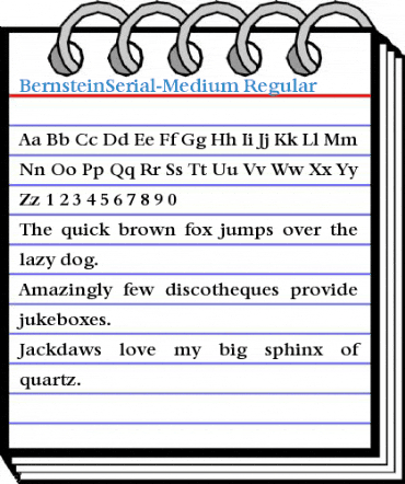 BernsteinSerial-Medium Regular Font
