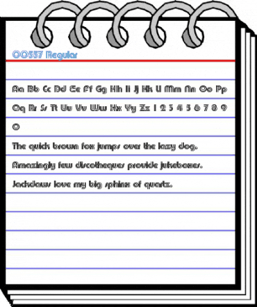 00557 Regular Font