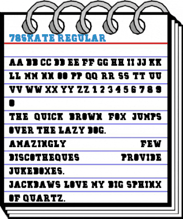 78SKATE Regular Font