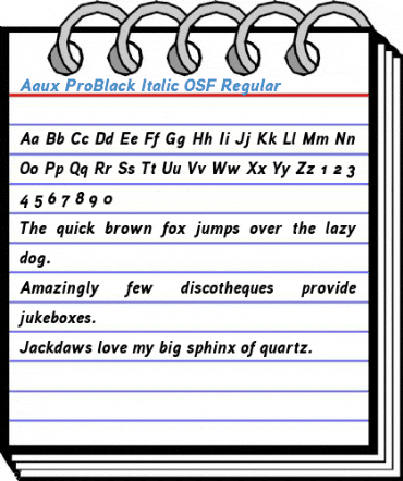 Aaux ProBlack Italic OSF Regular Font
