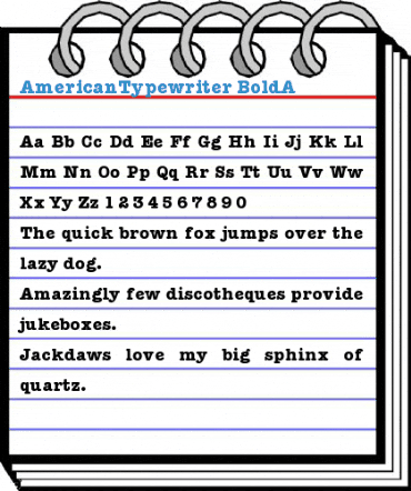 AmericanTypewriter Font