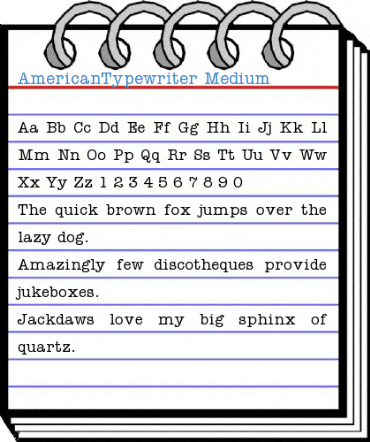 AmericanTypewriter Medium Font