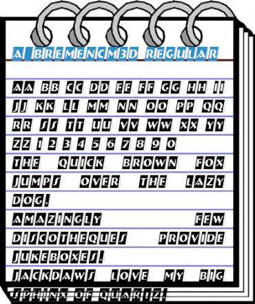 a_BremenCm3D Regular Font