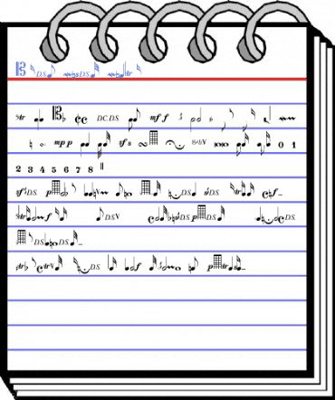 Clef Notes Normal Font