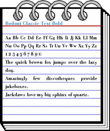 Bodoni Classic Text Font