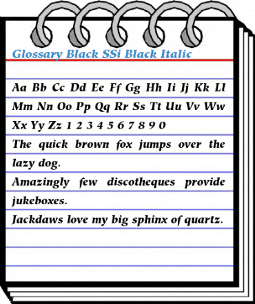 Glossary Black SSi Font