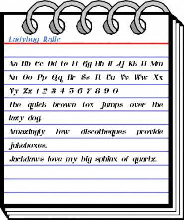 Ladybug Italic Font