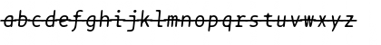 BPtypewriteStrikethrough Italic Font