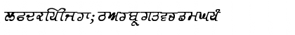 GurmukhiLys 030 Bold Italic Font