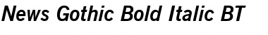 NewsGoth BT Bold Italic Font