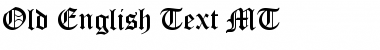 Old English Text MT Font