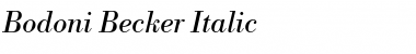 Bodoni Becker Italic