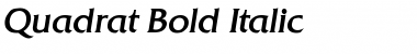 Quadrat Bold Italic Font