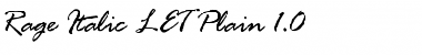 Rage Italic LET Plain