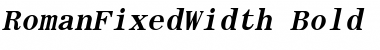 RomanFixedWidth Bold Italic