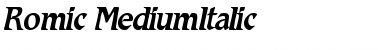 Download Romic-MediumItalic Font