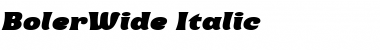 Download BolerWide Italic Font