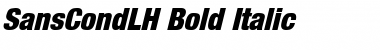 SansCondLH Bold Italic Font