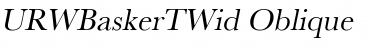 URWBaskerTWid Oblique Font