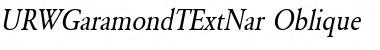 URWGaramondTExtNar Font