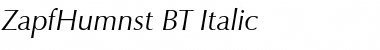 ZapfHumnst BT Font