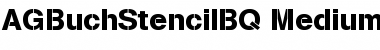 AG Buch Stencil BQ Regular Font