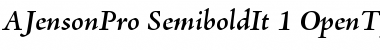 Adobe Jenson Pro Semibold Italic Font