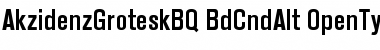 Akzidenz-Grotesk BQ Bold Condensed Alt