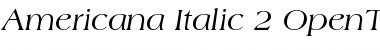 Americana Italic Font