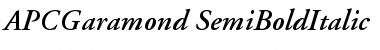 Download APCGaramond-SemiBoldItalic Font
