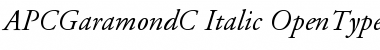 APCGaramondC Italic Font