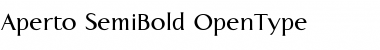 Aperto SemiBold Regular Font