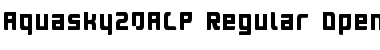 Aquasky20ALP Regular Font