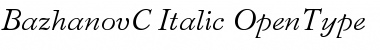 BazhanovC Italic Font