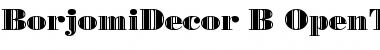 Download BorjomiDecor B Font