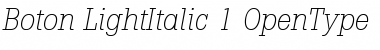 Boton Light Italic Font