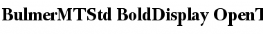 Bulmer MT Std Bold Display Font